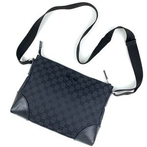 Gucci Black Monogram Crossbody Bag